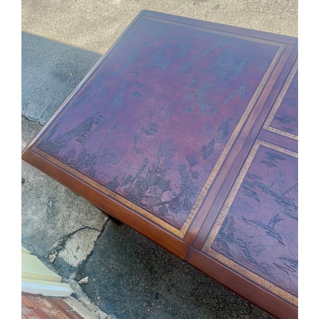 Late 20th Century Heritage Furniture "Ming Treasure" Chinoiserie Extension Dining Table - 2 Leaves For Sale - Image 14 of 18