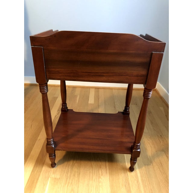 Chippendale 1980s Henkel Harris Allen Night Stand in Cherry For Sale - Image 3 of 10