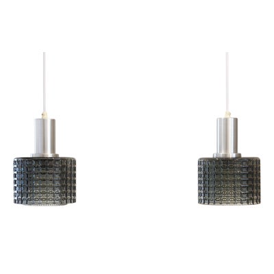 Pendant Lamps by Carl Fagerlund for Orrefors, 1960s, Set of 2 For Sale