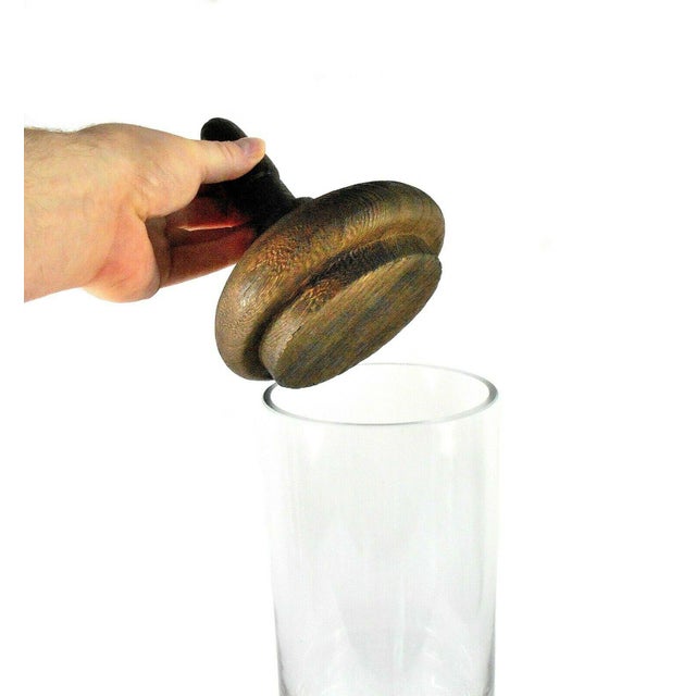 Traditional Glass Apothecary Jar W Wood Base And Lid Chairish