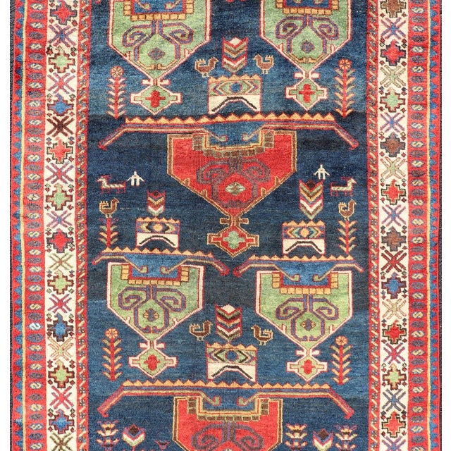 Tribal Colorful Antique Persian Lori Rug With All-Over Geometric Tribal Design 4'9 X 8'6 For Sale - Image 3 of 14