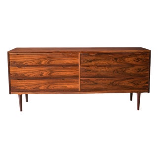 Vintage Rosewood Danish Modern Six Drawer Dresser by Odense Møbelfabrik For Sale