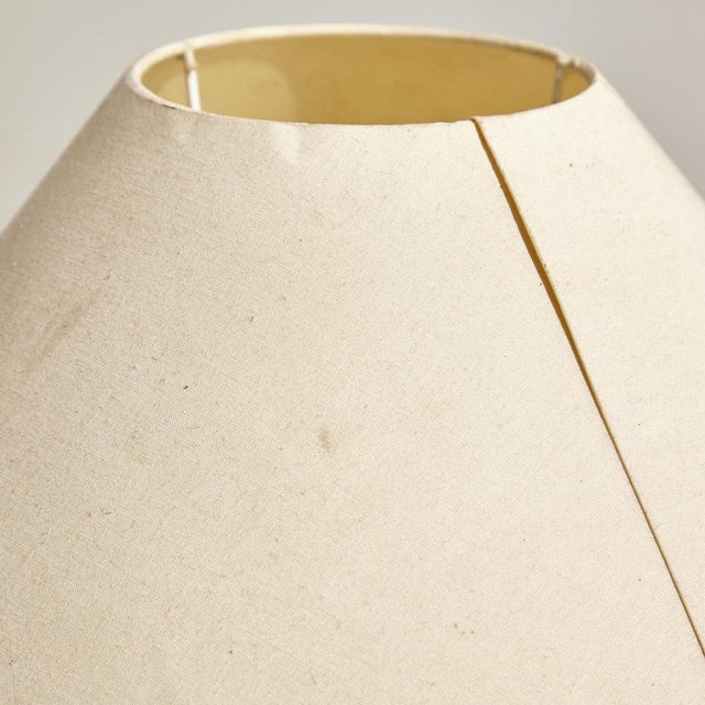 Beige Vintage Glass Table Lamp, 1970s For Sale - Image 8 of 10