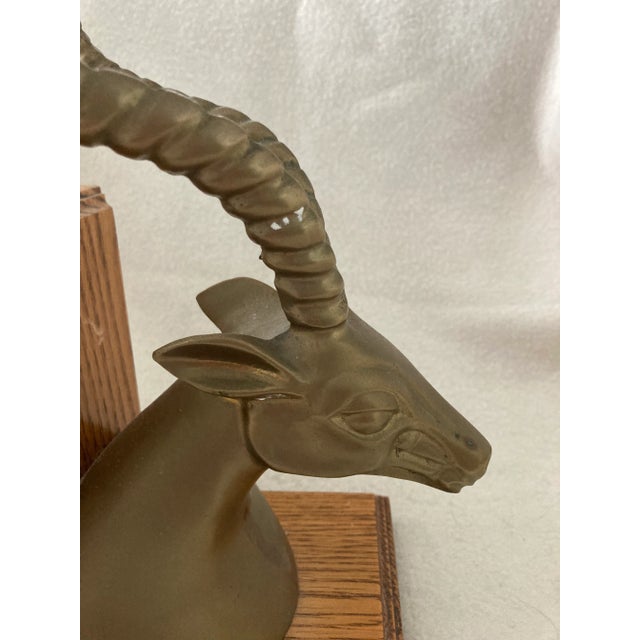 Dolbi Cashier 1970s Hollywood Regency Gazelle Dolbi-Cashier Style Brass Bookends- a Pair For Sale - Image 4 of 8