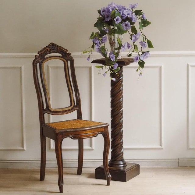 Antique Plant Pedestal with Twisted Column For Sale - Image 9 of 10