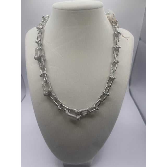 Chain Necklace With Cz's With Earings For Sale In Los Angeles - Image 6 of 7