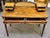 American Walnut Writing Desk With Drawers and Wicker Accents With Complimentary Matching Wooden Wicker Chair For Sale - Image 3 of 13