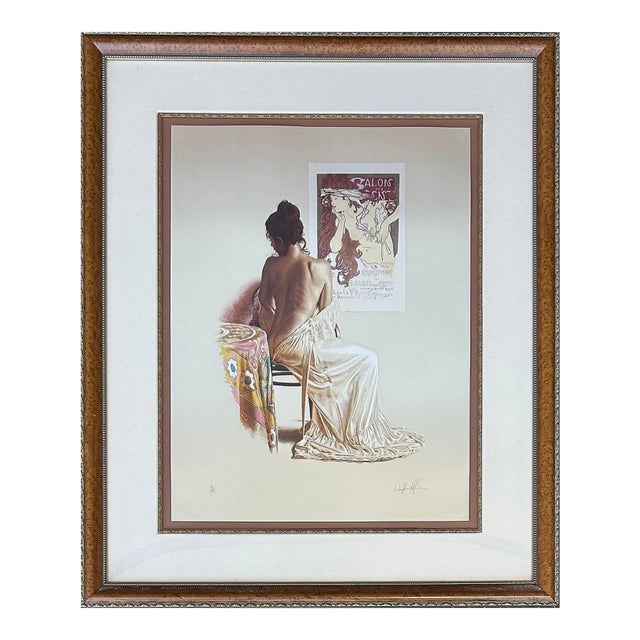 1980s Lithograph "Salon Des Cent" by Artist Douglas Hoffman, Signed #76/100 For Sale