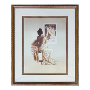1980s Lithograph "Salon Des Cent" by Artist Douglas Hoffman, Signed #76/100