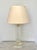 Restoration Hardware Restoration Hardware Saxon 28” Solid Crystal Glass Table Lamp – Neoclassical Doric Column, Original Shade For Sale - Image 4 of 11