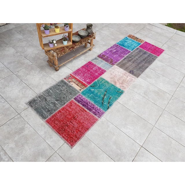 Red Saloon Vintage Oushak Wool Rug For Sale - Image 8 of 10