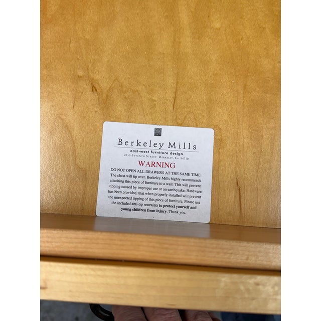 Wood Berkeley Mills Bird's Eye Maple Wood Dresser For Sale - Image 7 of 12