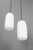 Lyfa, 1950s/1960s, denmark. Lampshades made of matt opal glass. Suspension made of aluminum and steel. Dimensions each:...