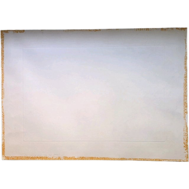 Elegant Vintage Mid-Century Abstract Etching by Sheigla Hartman (1970) For Sale - Image 4 of 5