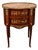 Louis XV Style Kidney-Shaped Commode in Marquetry with Pink Marble Top and Bronze Details For Sale