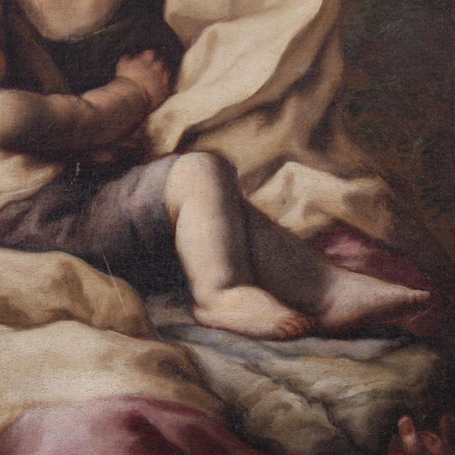 Italian Artist, Madonna with Child, 1680, Oil on Canvas For Sale - Image 13 of 16