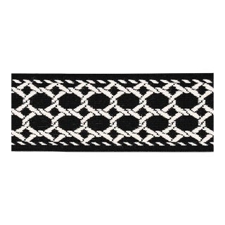 Schumacher Lattice Tape in Black For Sale