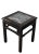 Chinese Antique Marble Top Square Dark Brown Accent Table or Stool For Sale - Image 3 of 6