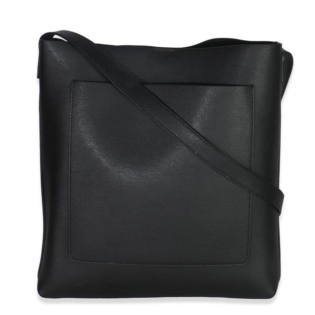 Yves Saint Laurent Black Leather Bold Hobo For Sale - Image 4 of 9