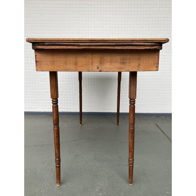 Brown Antique Folding 19th C. Wooden Camp or Gaming Table For Sale - Image 8 of 18