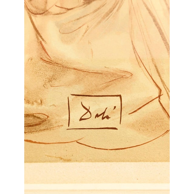 Salvador Dali, The Divine Comedy, Purgatory 30: The Announcement of a Great Event, Original Wood Engraving, 1963, Framed For Sale - Image 4 of 5