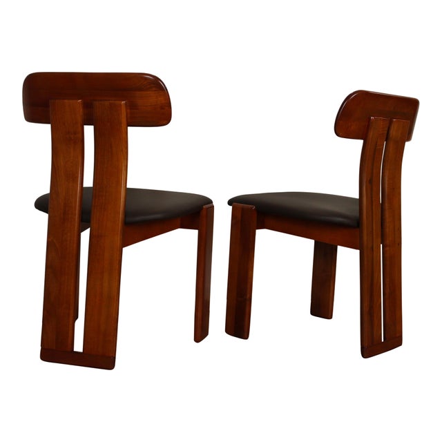Brown Walnut Sapporo Dining Chairs by Mario Marenco for Mobilgirgi, 1970s, Set of 8 For Sale - Image 8 of 18