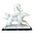 Vintage Italian Carved Stone Horse Sculpture For Sale