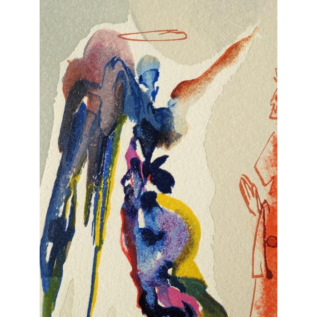 Modern Salvador Dali, Dante and Two Angels, Woodcut For Sale - Image 3 of 6