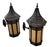 Vintage Moroccan-Style Wrought Metal and Glass Wall Lanterns - a Pair For Sale - Image 4 of 12