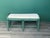 Wood 1970s Palm Beach Style Green Lacquered Bench With Floral Upholstery For Sale - Image 7 of 10