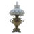 Antique Victorian Bradley & Hubbard Oil Lamp With White Milk Glass Shade For Sale