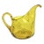 Mid Century Modern Amber Art Glass Pitcher With Pinched Hand Blown Glass and a Large Lip For Sale