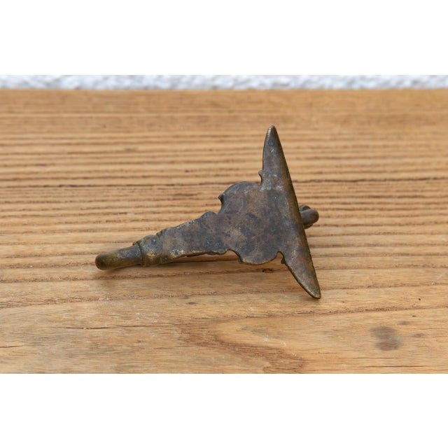 Ancient Patinated Bronze Indian Hook For Sale - Image 4 of 5