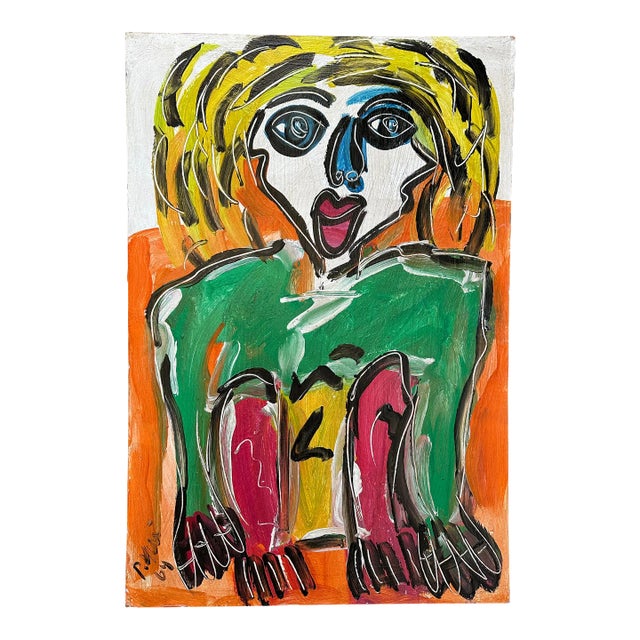 “Art” by Artist Peter Keil, Original Titled Painting (1964) For Sale