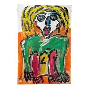 “Art” by Artist Peter Keil, Original Titled Painting (1964)