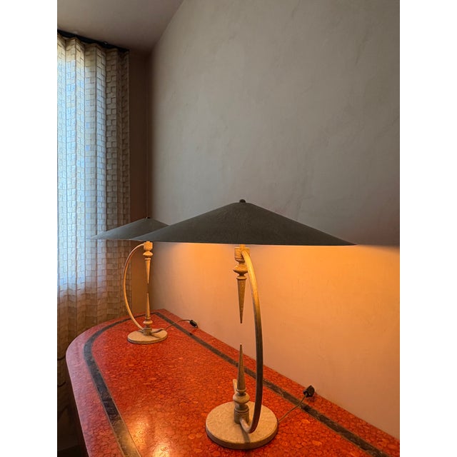 Pair of Michael Taylor Metal Table Lamps For Sale - Image 10 of 10