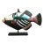 Vintage Hand Painted Ceramic Fish Sculpture on Stand For Sale