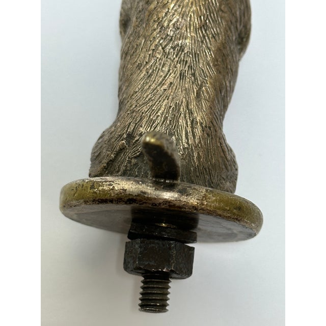 1920s Rare Early 20th Century Asprey London Bronze Begging Scottie Dog Car Radiator Mascot For Sale - Image 5 of 18