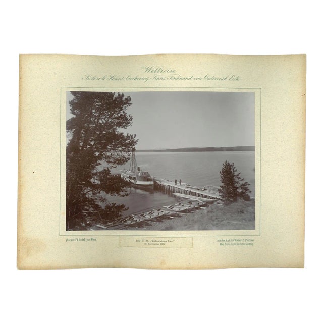 Yellowstone Lake, Original Vintage Photo, 1893 For Sale