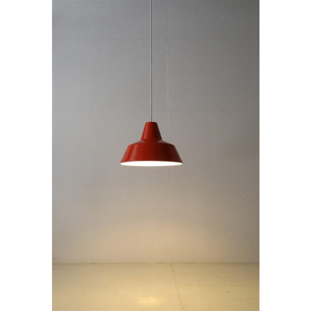 Industrial Enamel Pendant Lamp by Axel Wedel Madsen for Louis Poulsen, 1970s For Sale - Image 12 of 13