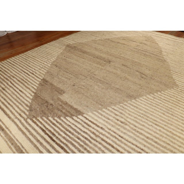 Brown Zabihi Collection Contemporary Tulu Mohair Style Turkish Rug - 10'3" x 14'5" For Sale - Image 8 of 12