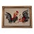 Vintage Roosters Needlepoint Traditional Americana Art For Sale