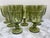 1990s Vintage Set of Ribbed Green Glass Goblets, Set of Nine For Sale - Image 5 of 8