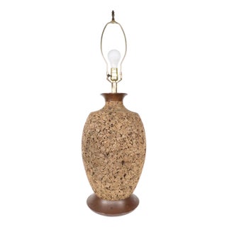 Mid 20th Century Jug Form Cork Table Lamp For Sale