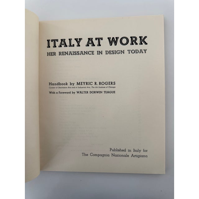 Italy at Work Her Renaissance in Design Today For Sale - Image 4 of 12