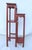 Chinese Red Lacquer Tall Plant Tables - A Pair of 2 For Sale - Image 12 of 17