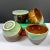 Chestnut Handmade Japanese Style Pottery Tea Cups / Bowls - Set of 4 For Sale - Image 8 of 11