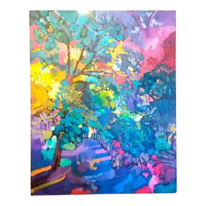 Colorful Abstract Landscape Oil Painting by Russ Vogt