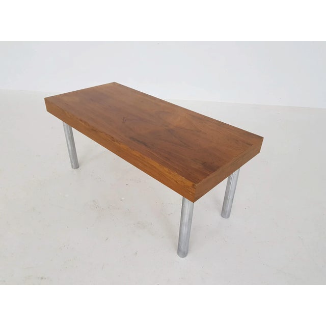Vintage Rosewood and Chrome Coffee Table For Sale - Image 4 of 6