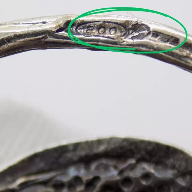 Vintage Italian Handmade Genuine Silver & Crystal Glass Baby Walker Rare Dollhouse Miniature For Sale - Image 6 of 9